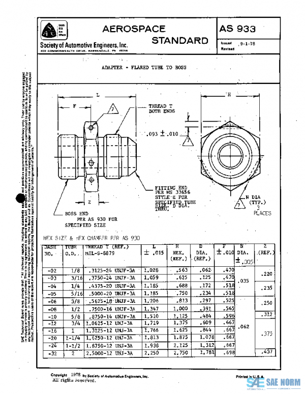 SAE AS933 PDF