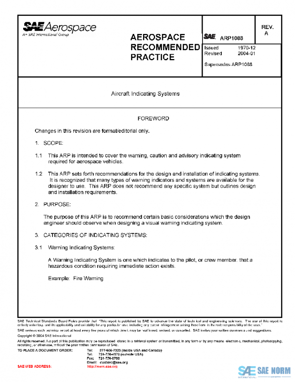 SAE ARP1088A PDF