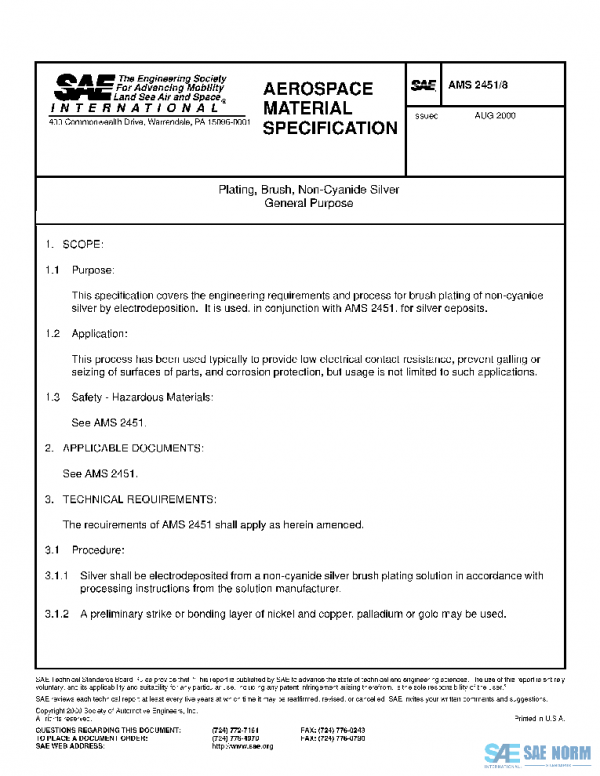 SAE AMS2451/8 PDF SAE AMS2451/8 PDF