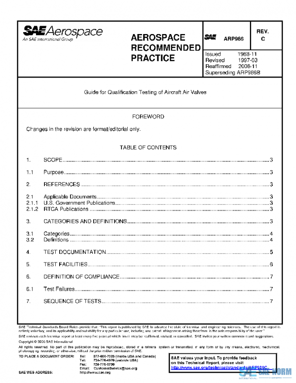 SAE ARP986C PDF SAE ARP986C PDF