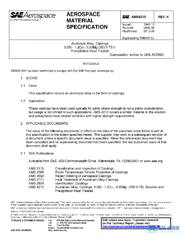 SAE AMS4210K PDF SAE AMS4210K PDF