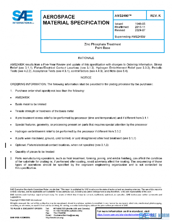 SAE AMS2480K PDF SAE AMS2480K PDF
