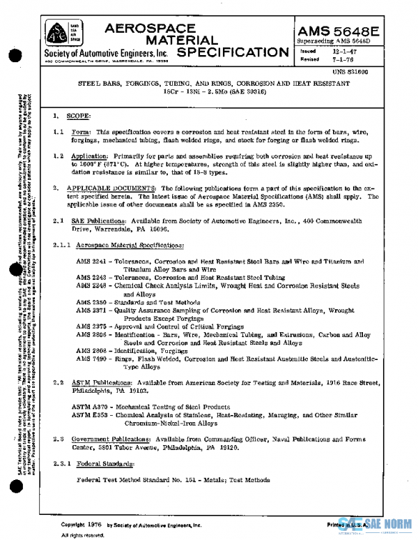 SAE AMS5648E PDF SAE AMS5648E PDF