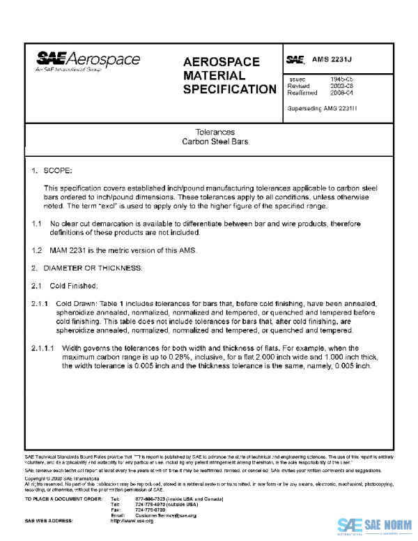 SAE AMS2231J PDF SAE AMS2231J PDF