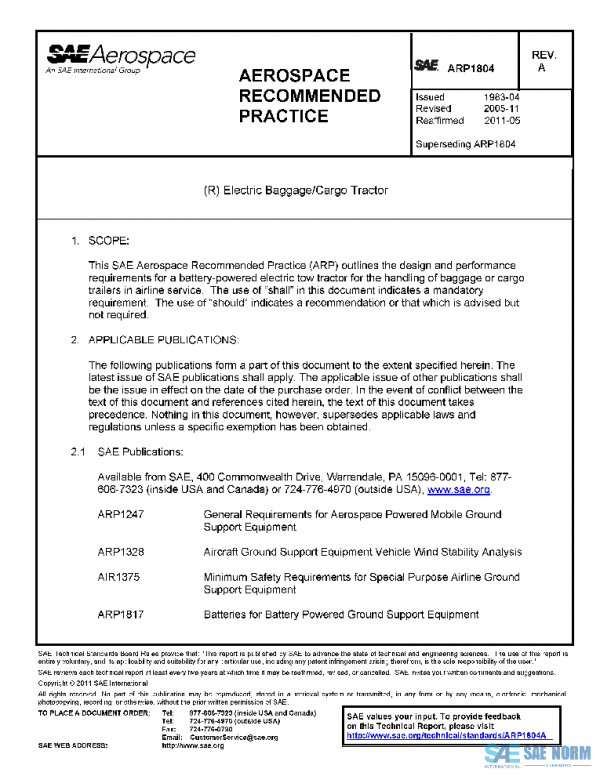SAE ARP1804A PDF