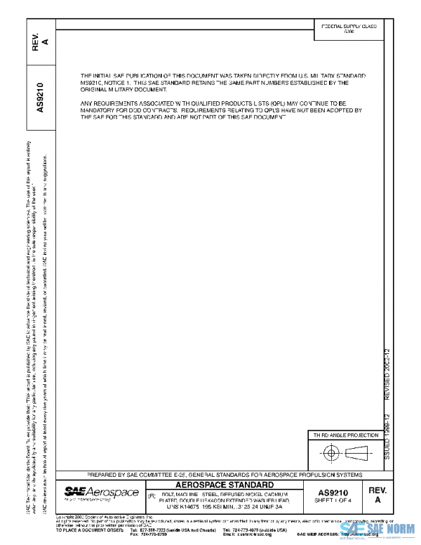 SAE AS9210A PDF SAE AS9210A PDF