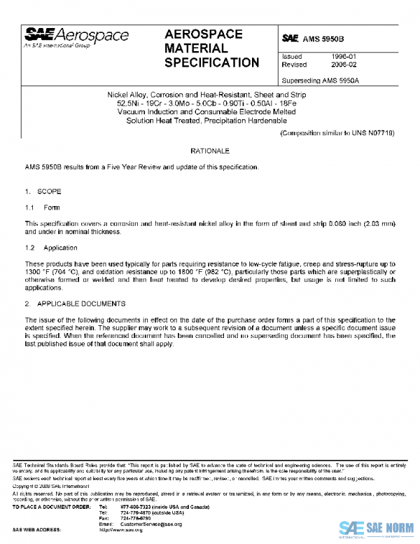 SAE AMS5950B PDF SAE AMS5950B PDF
