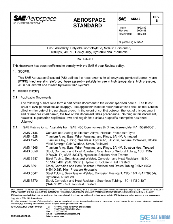SAE AS614B PDF SAE AS614B PDF