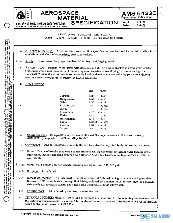 SAE AMS6422C PDF SAE AMS6422C PDF