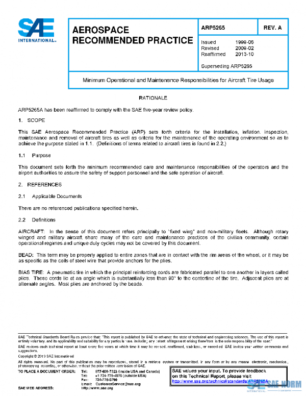 SAE ARP5265A PDF SAE ARP5265A PDF