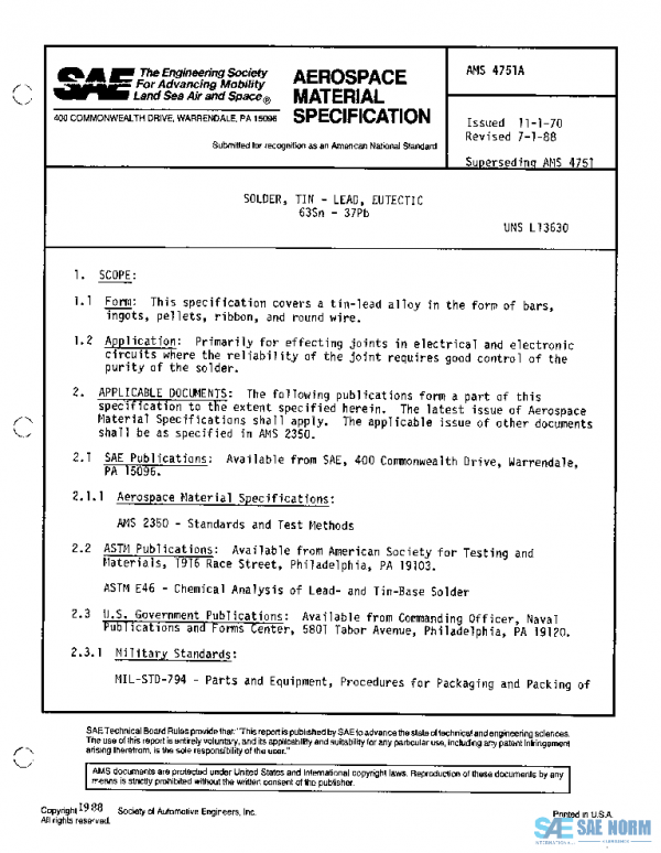 SAE AMS4751A PDF