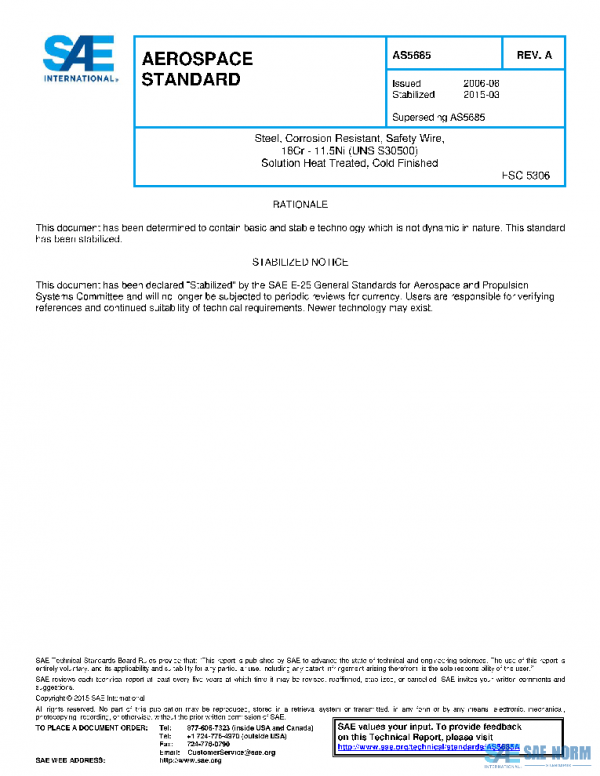 SAE AS5685A PDF SAE AS5685A PDF