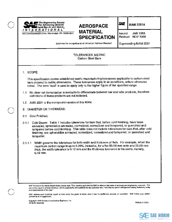 SAE MAM2231A PDF