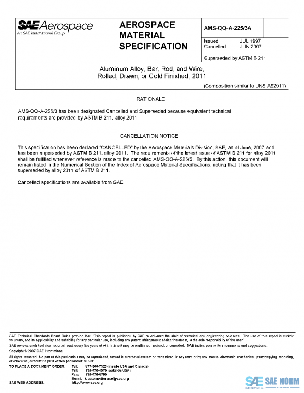 SAE AMSQQA225/3A PDF