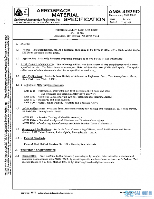 SAE AMS4926D PDF SAE AMS4926D PDF