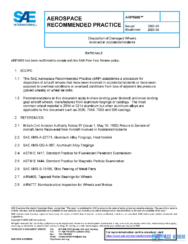 SAE ARP5600 PDF SAE ARP5600 PDF