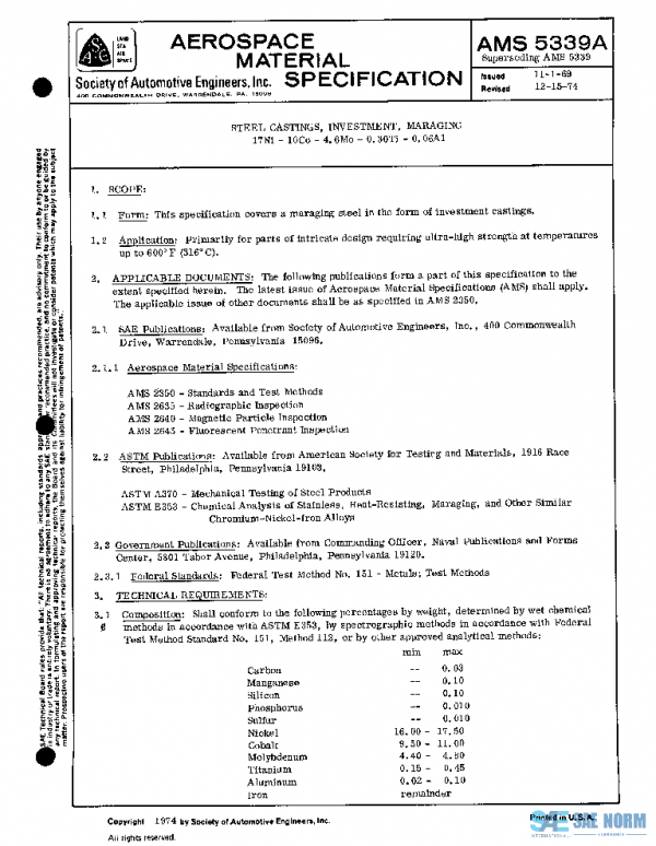 SAE AMS5339A PDF SAE AMS5339A PDF