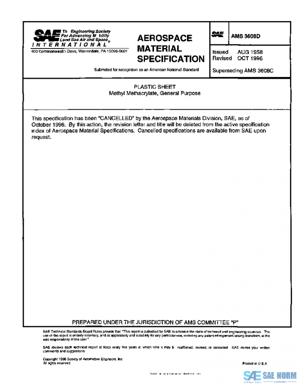 SAE AMS3608D PDF SAE AMS3608D PDF