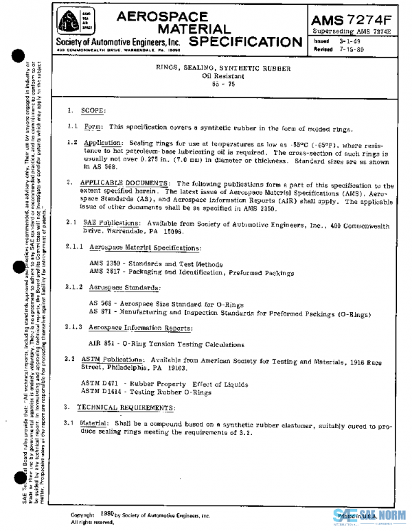 SAE AMS7274F PDF SAE AMS7274F PDF