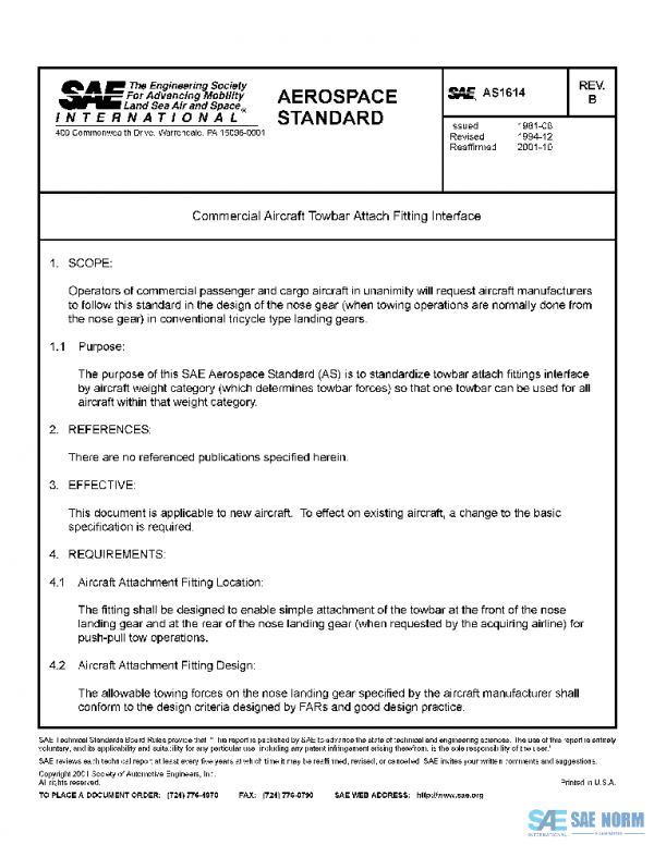 SAE AS1614B PDF SAE AS1614B PDF