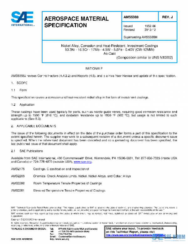 SAE AMS5388J PDF SAE AMS5388J PDF