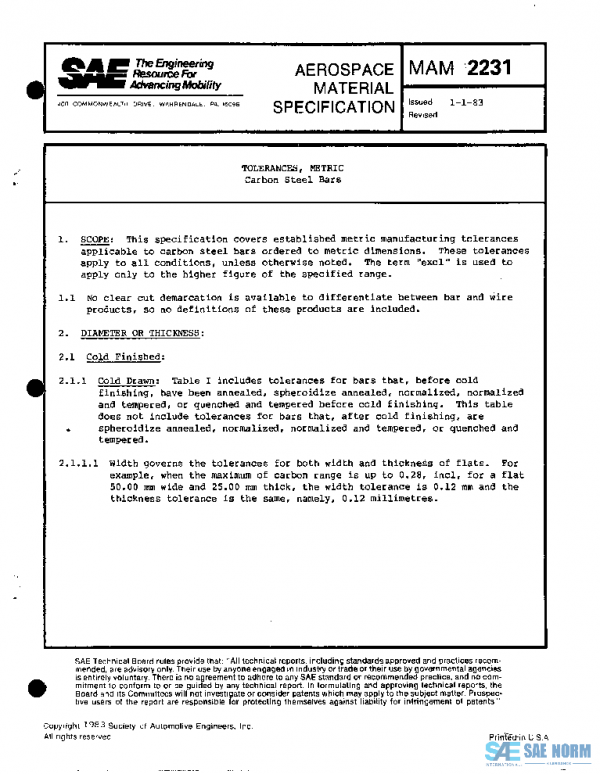 SAE MAM2231 PDF