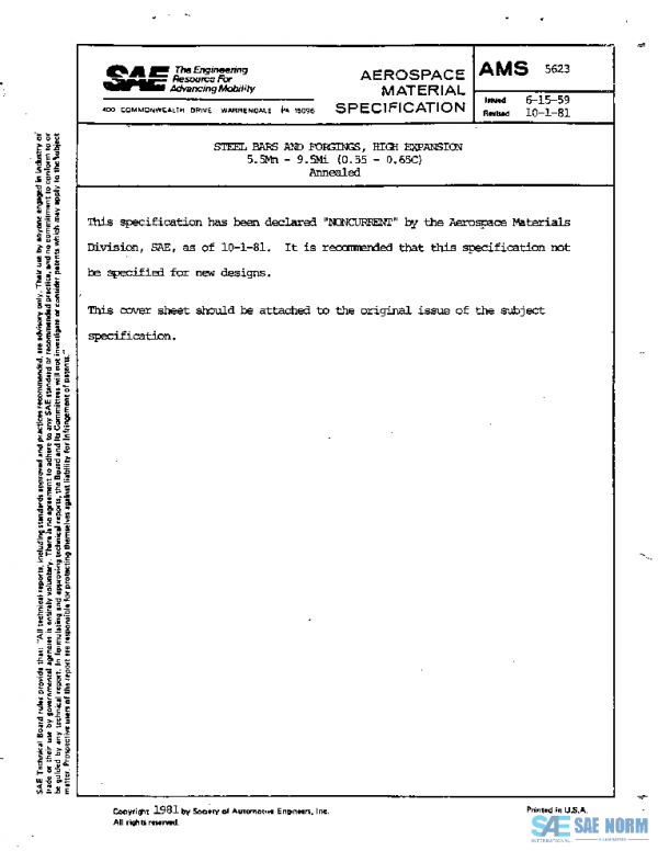 SAE AMS5623 PDF