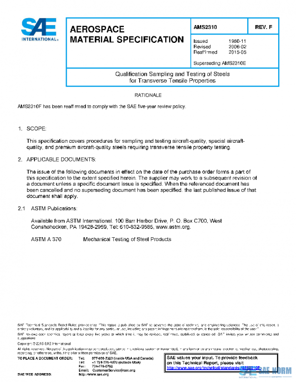SAE AMS2310F PDF