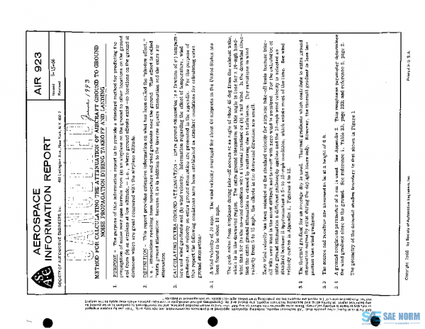 SAE AIR923 PDF SAE AIR923 PDF