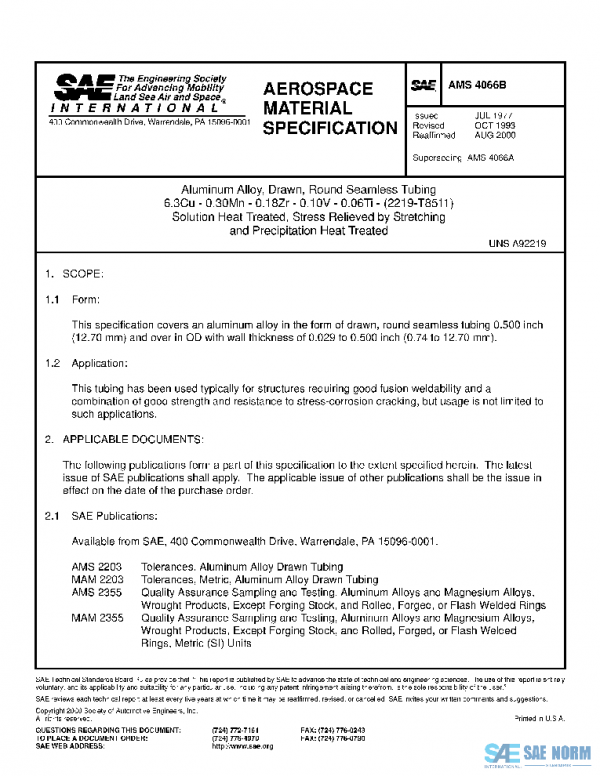 SAE AMS4066B PDF