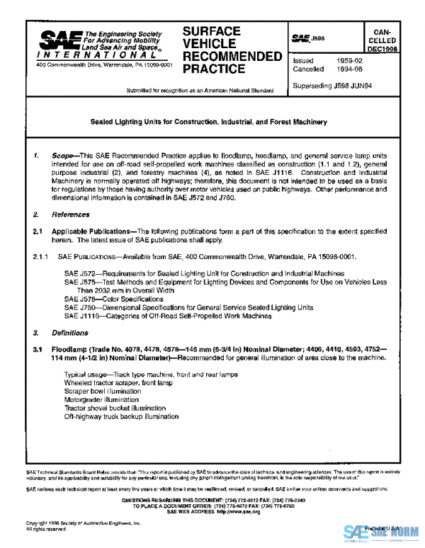 SAE J598_199812 PDF SAE J598_199812 PDF