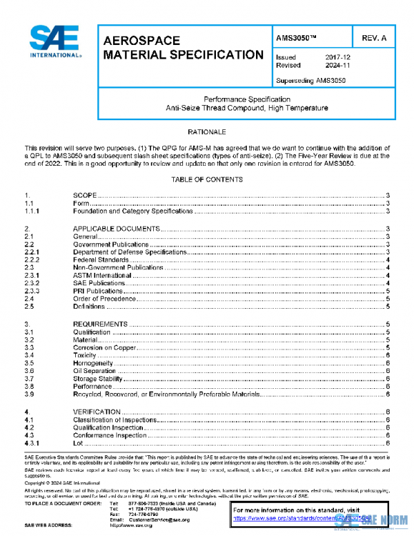 SAE AMS3050A PDF