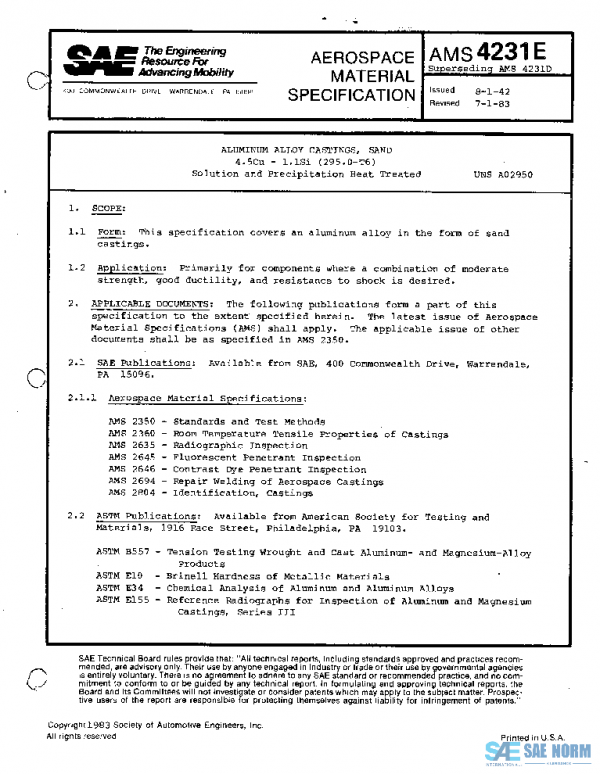 SAE AMS4231E PDF