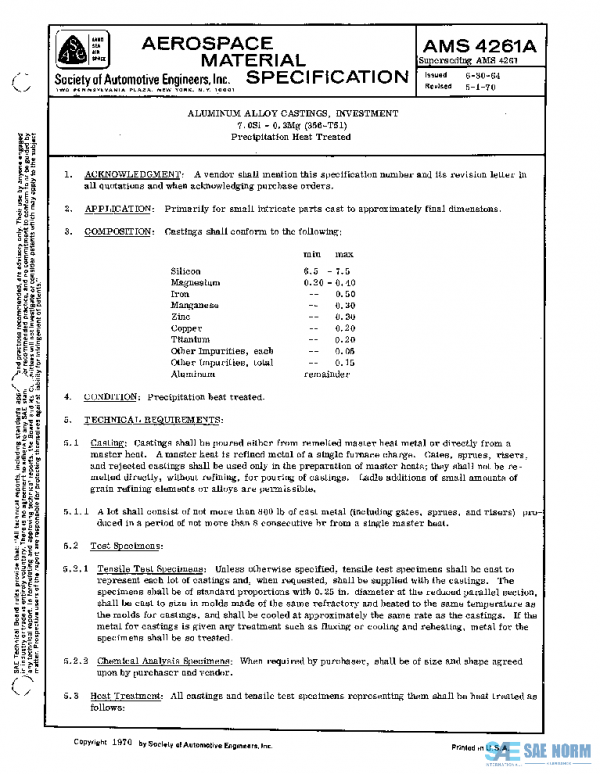 SAE AMS4261A PDF