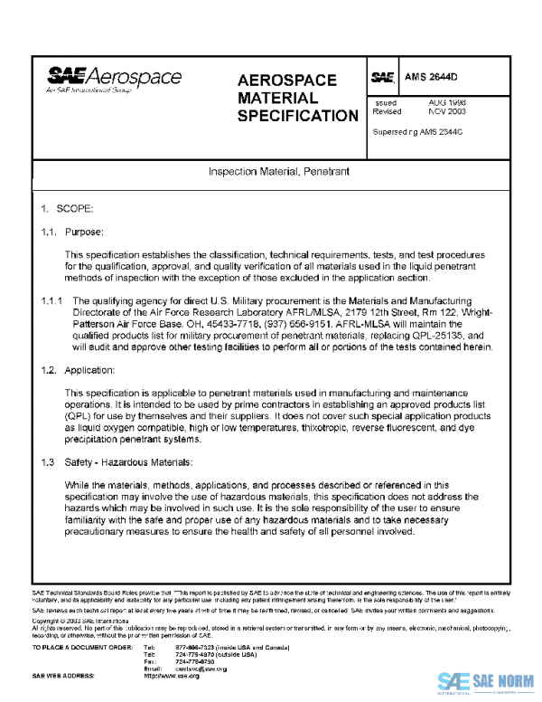 SAE AMS2644D PDF