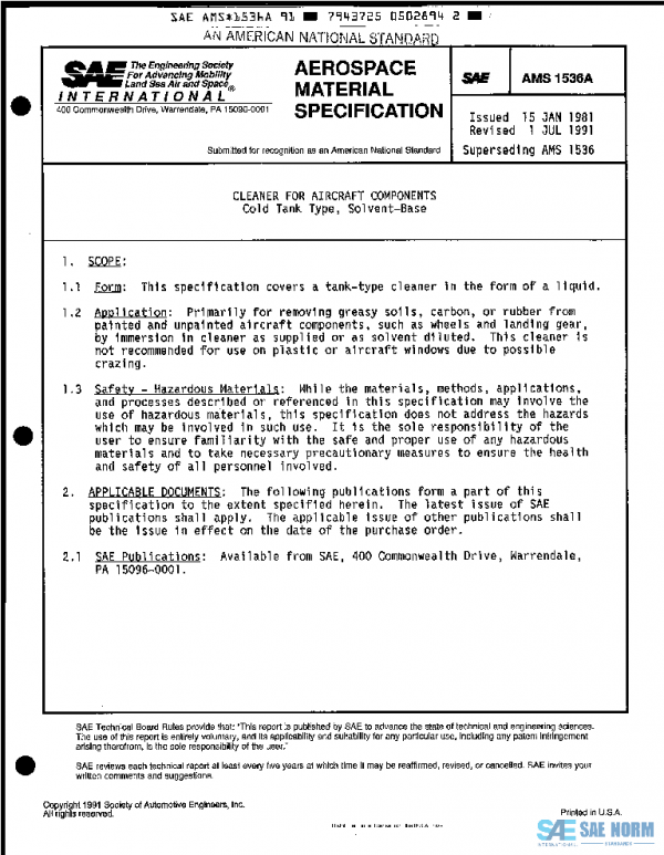 SAE AMS1536A PDF