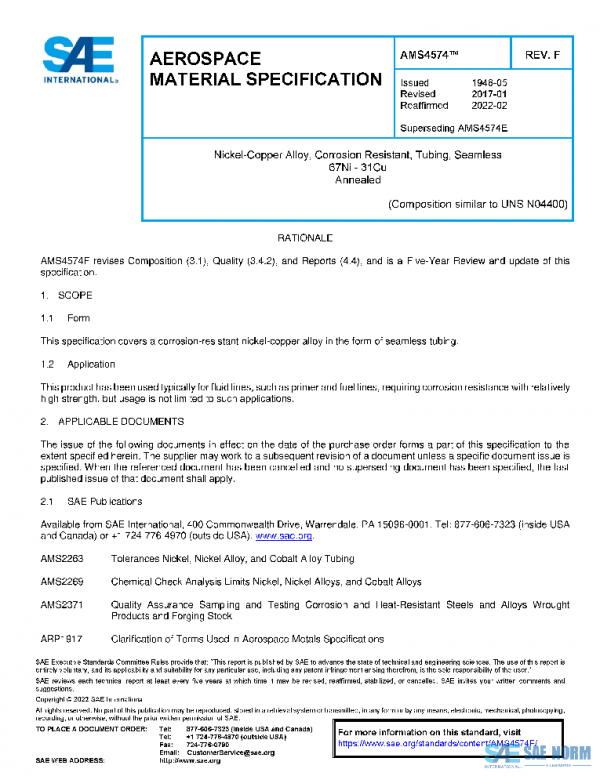 SAE AMS4574F PDF SAE AMS4574F PDF