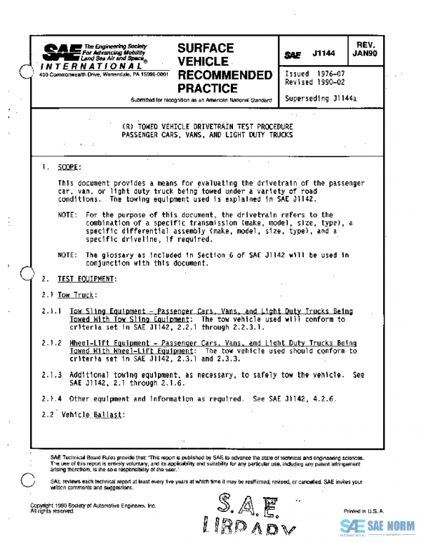 SAE J1144_199001 PDF