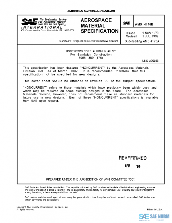 SAE AMS4176B PDF