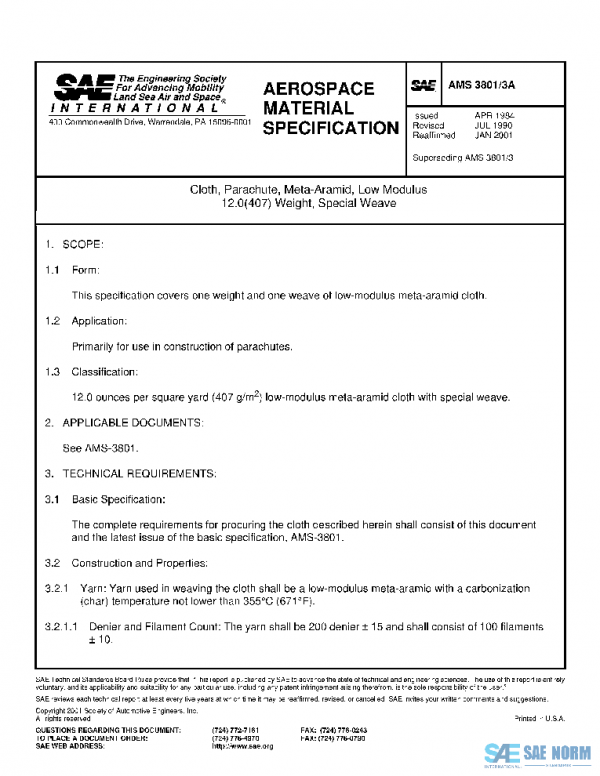 SAE AMS3801/3A PDF