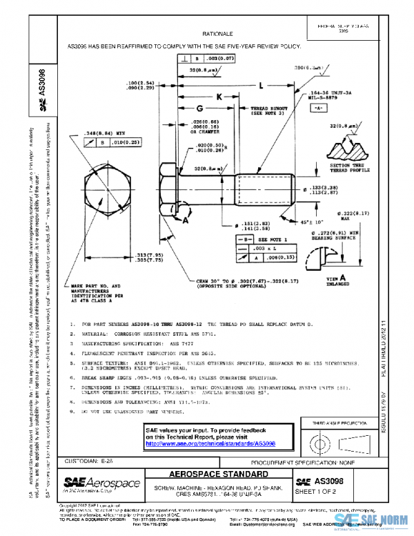 SAE AS3098 PDF SAE AS3098 PDF