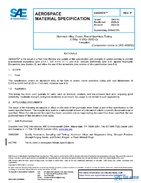 SAE AMS4070P PDF