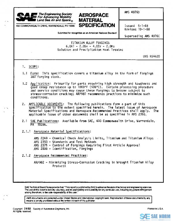 SAE AMS4976D PDF SAE AMS4976D PDF