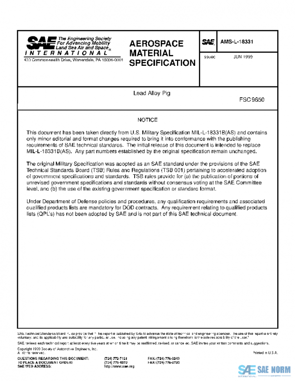 SAE AMSL18331 PDF SAE AMSL18331 PDF