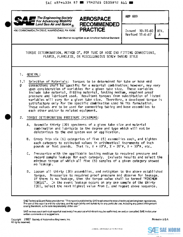 SAE ARP600A PDF