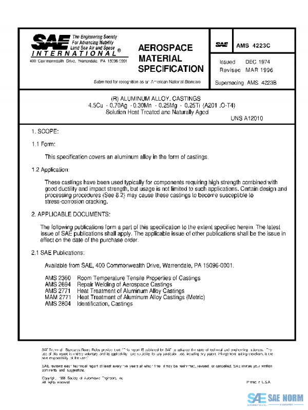 SAE AMS4223C PDF