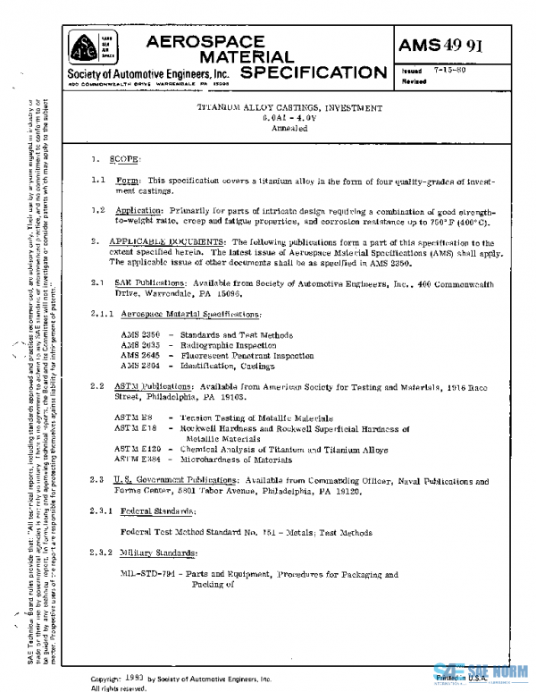 SAE AMS4991 PDF