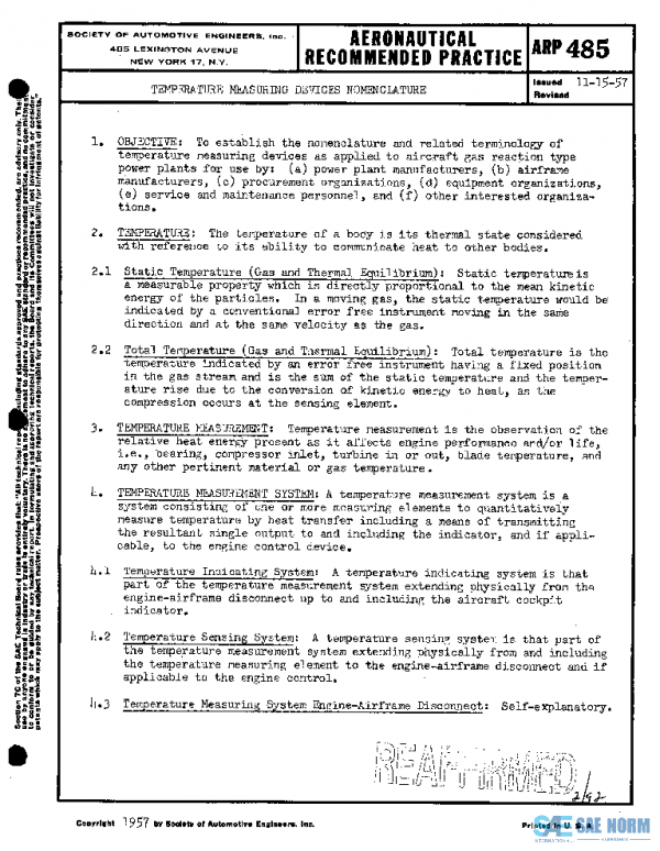 SAE ARP485 PDF
