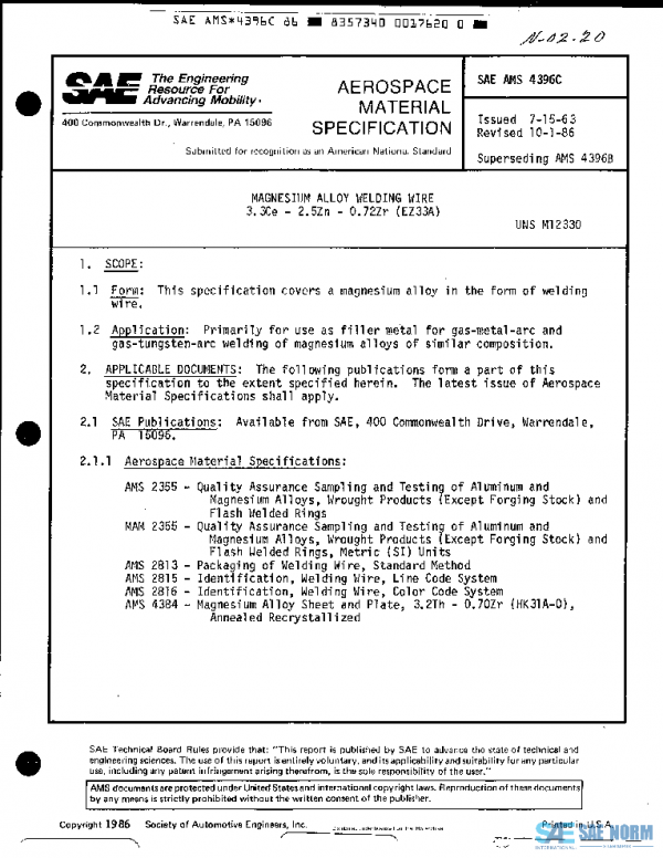 SAE AMS4396C PDF SAE AMS4396C PDF