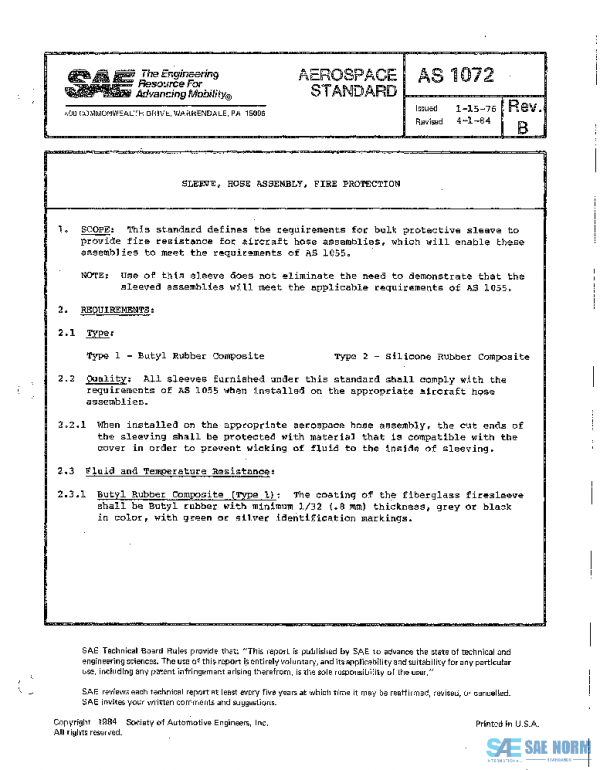 SAE AS1072B PDF SAE AS1072B PDF